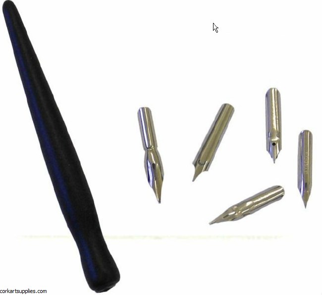 Drawing Set 5 Nib/Holder Cork Art Supplies Ltd